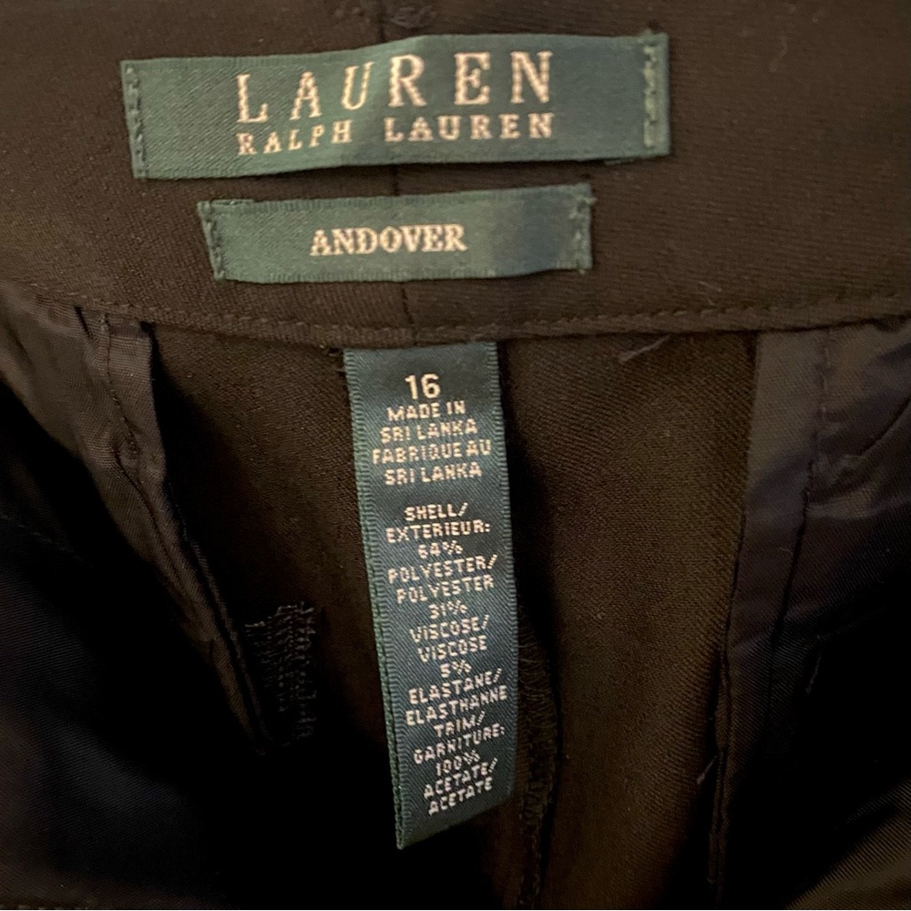 NWT Ralph Lauren black 16 pants. - Picture 4 of 7